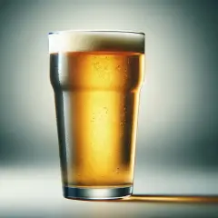 Un verre de bière blonde pétillante, une **cold crash bière** parfaite pour se rafraîchir.
