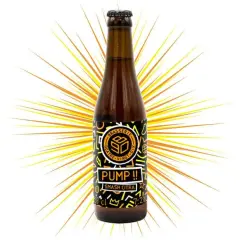 Bouteille de bière "Pump !! Smash Citra" de la Brasserie Quatre-Vingt-Dix, mettant en avant le houblon citra.